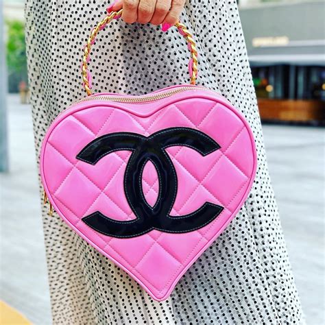 heart shaped purse chanel|chanel pink heart bag.